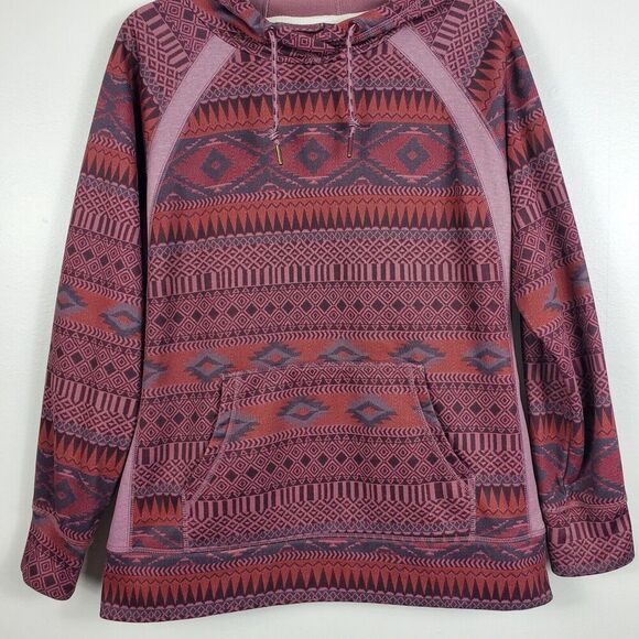 Burton Crown Bonded Pullover Hoodie Pockets Water Repellant Southwestern Sz M - Picture 4 of 12